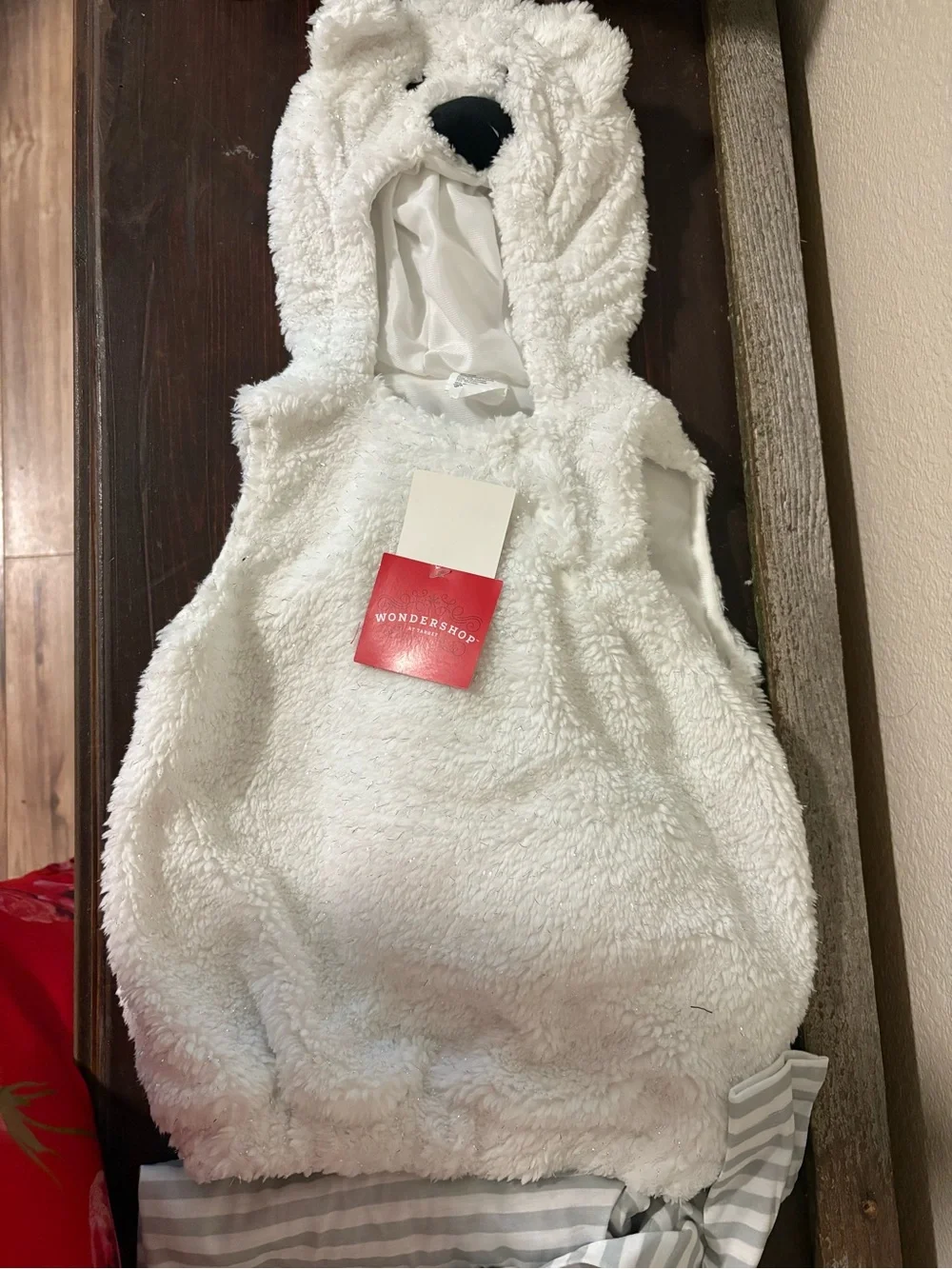 Wondershop White Teddy Bear Hooded Kids Costume